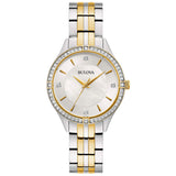 98L273 Reloj Bulova Crystal de mujer pulsera de metal