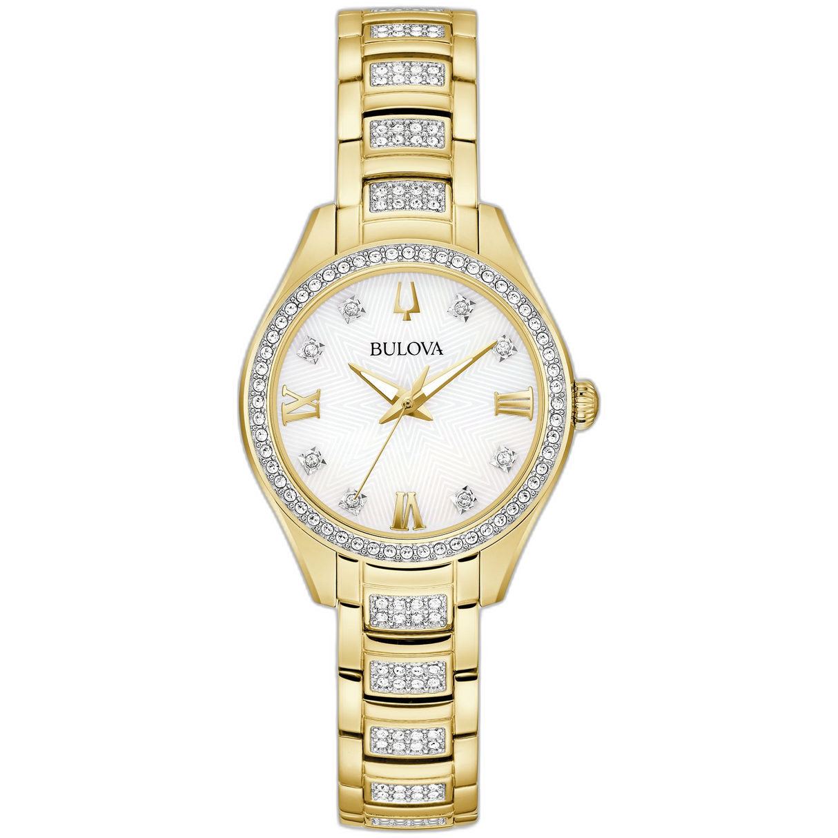 98L306 Reloj Bulova Cristal de mujer banda de acero inoxidable 29 mm
