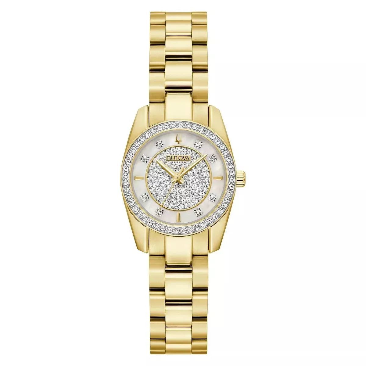 98L315 Reloj Bulova Cristal de dama pulsera de metal
