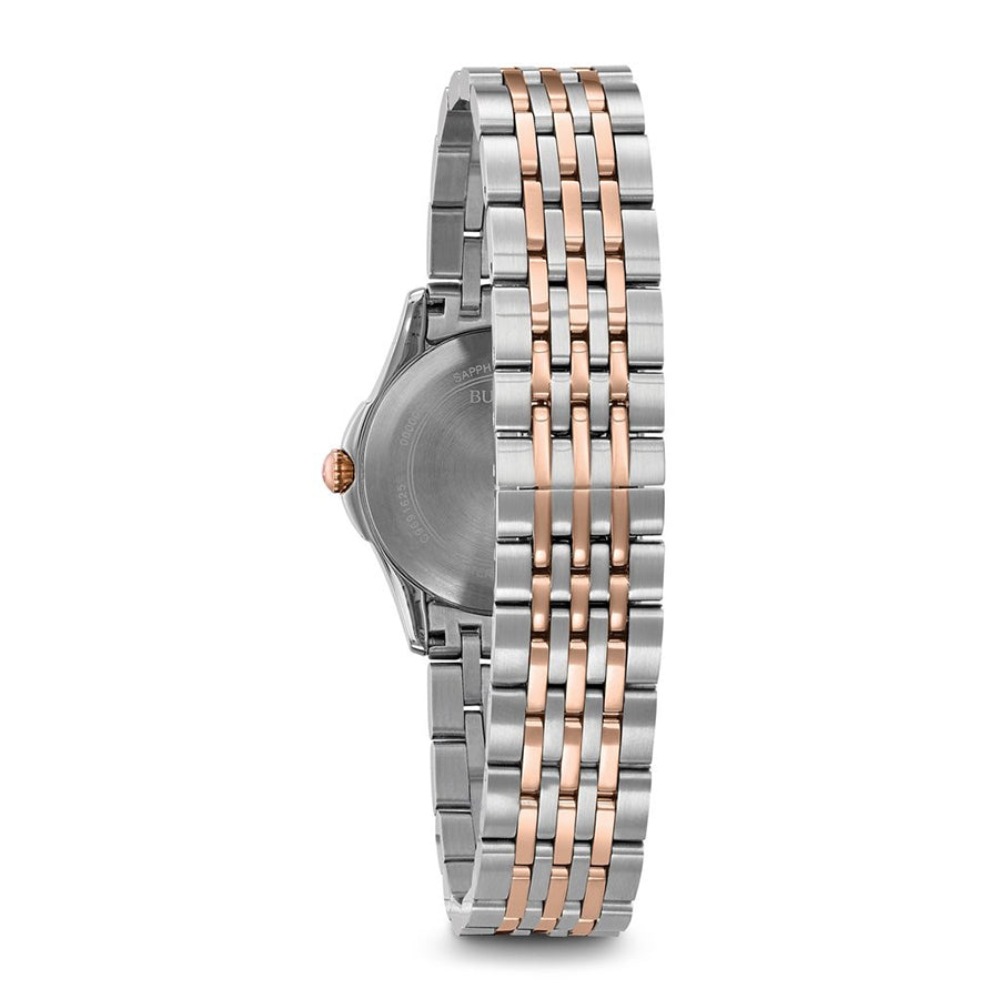 98M125 Reloj Bulova Mother of Pearl de dama correa de metal