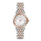 98M125 Reloj Bulova Mother of Pearl de dama correa de metal