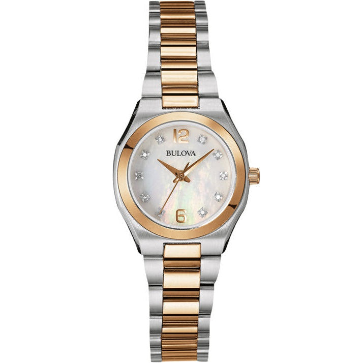 98P143 Bulova Reloj de dos Tonos de Cuarzo para Mujer