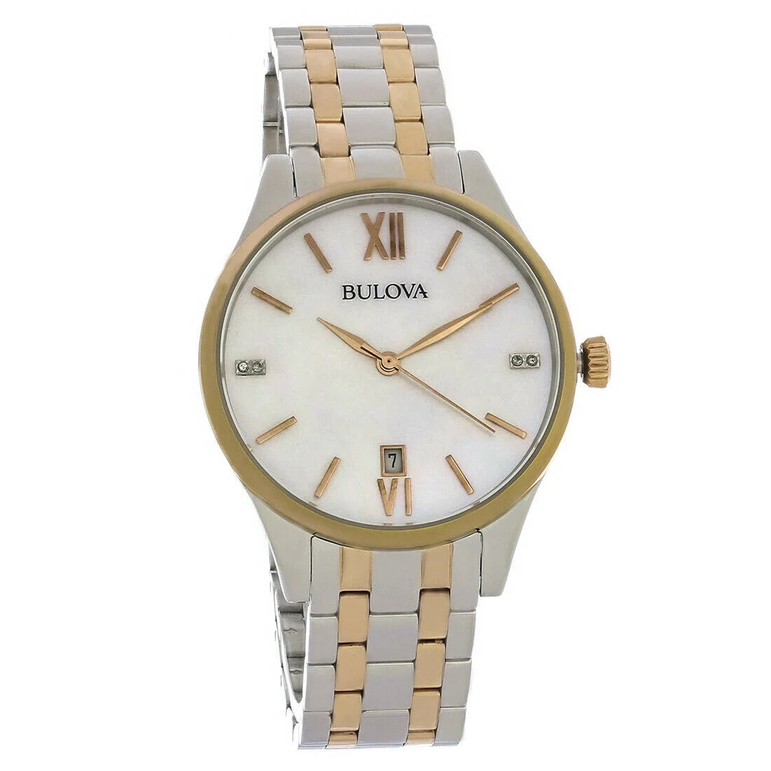 98P150 Reloj Bulova Diamond Accent de mujer pulsera de metal