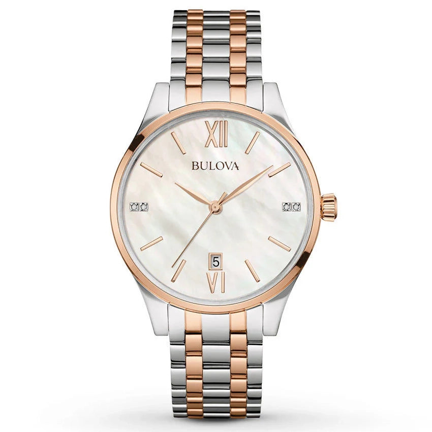 98P150 Reloj Bulova Diamond Accent de mujer pulsera de metal