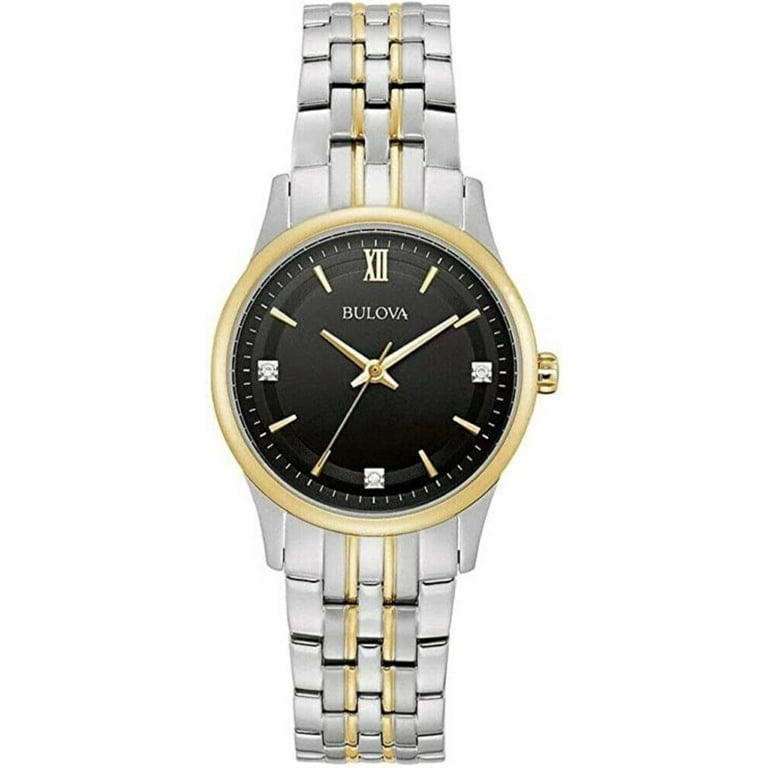 98P196 Bulova Reloj de Diamantes para Mujer dos Tonos