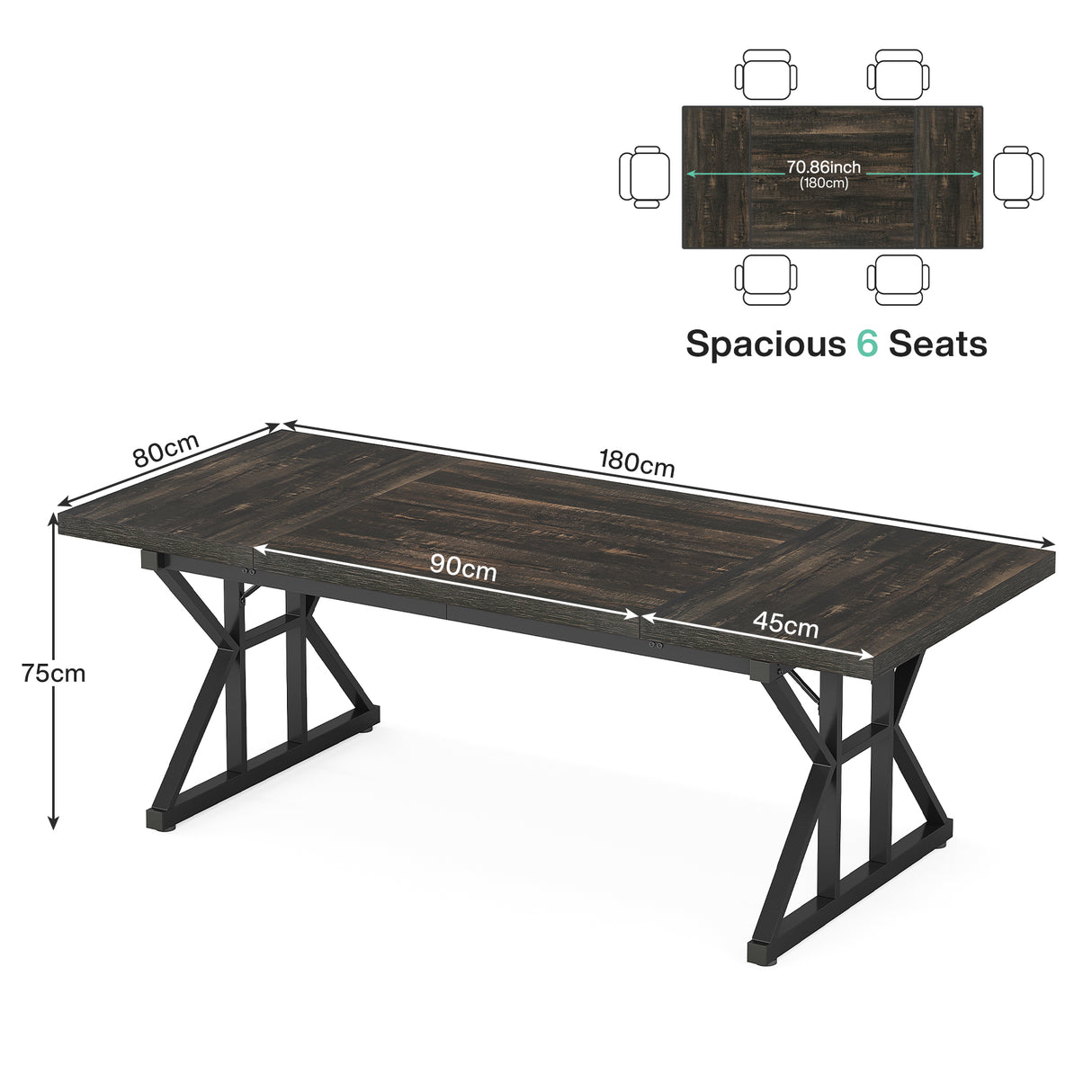 Tribesigns escritorio mueble para oficina y homeoffice HOGA-JW