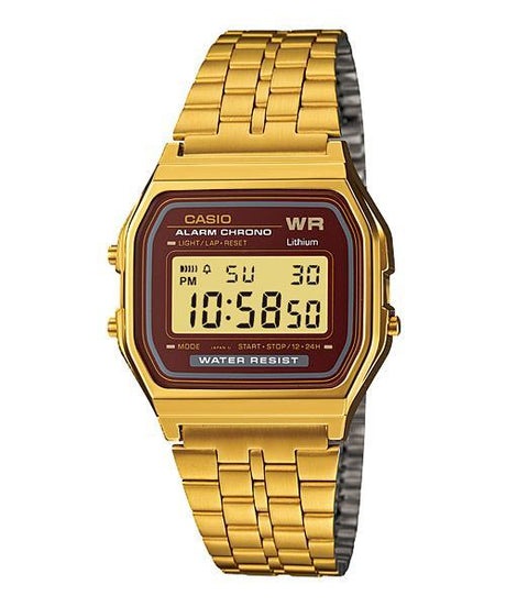 A-159 Reloj Casio Unisex Pulsera de Metal Digital Vintage Clásico Cronómetro