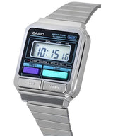 A120 Casio Reloj Unisex Vintage Clásico Pulsera de Metal Digital