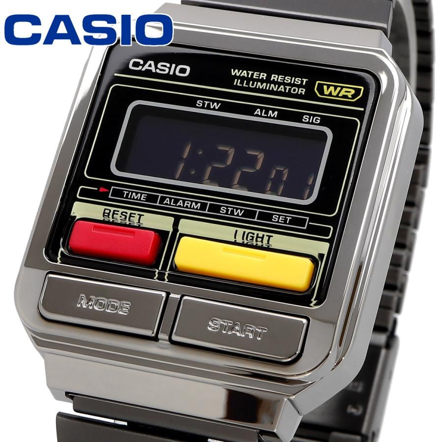 A120 Casio Reloj Unisex Vintage Clásico Pulsera de Metal Digital