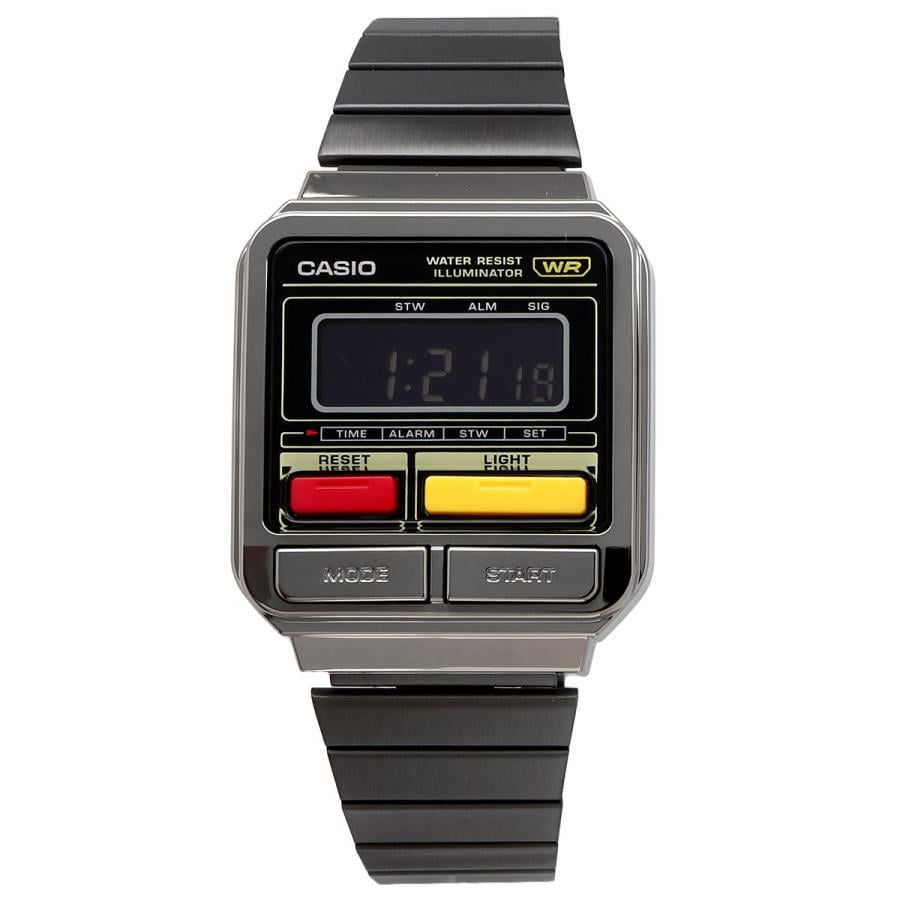 A120 Casio Reloj Unisex Vintage Clásico Pulsera de Metal Digital