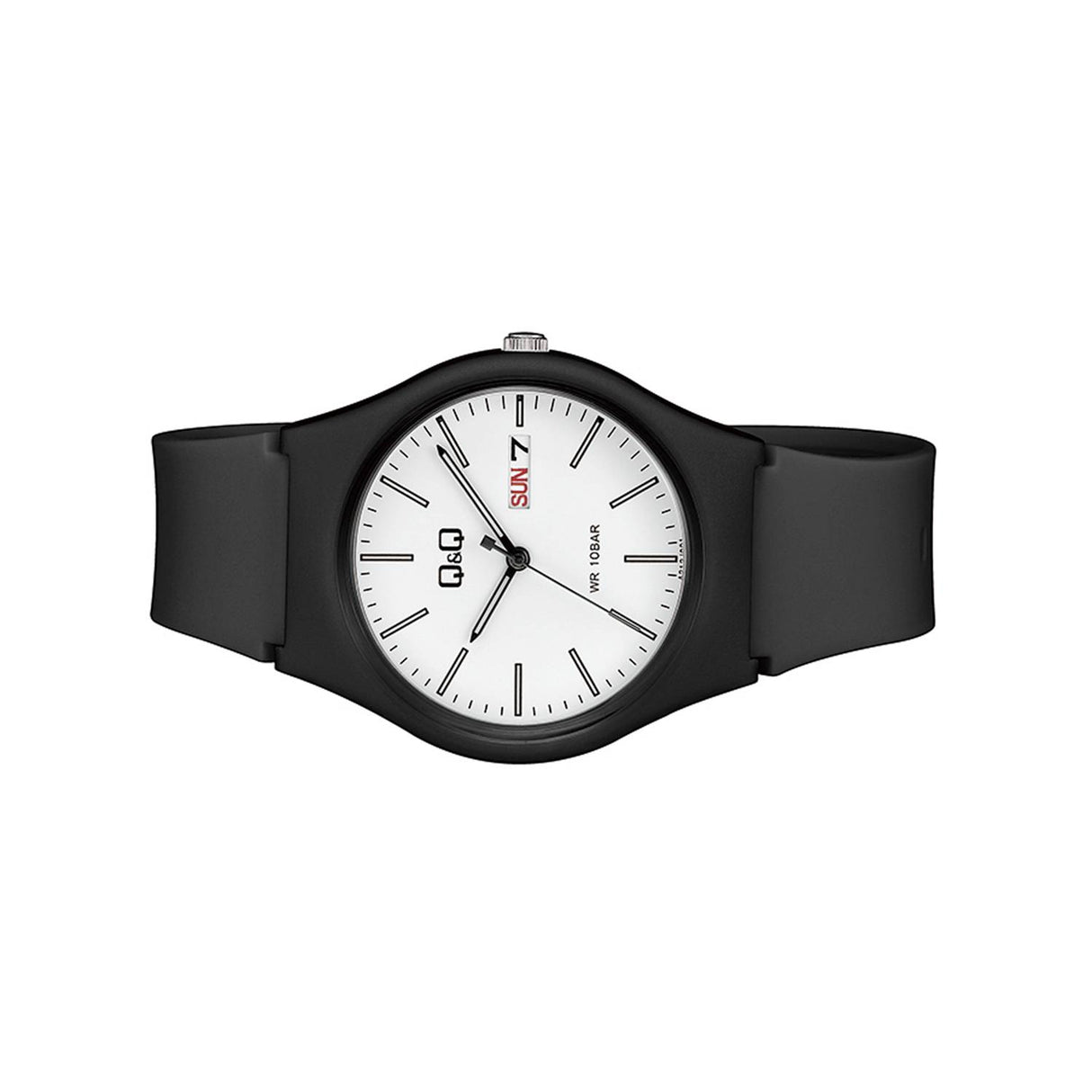 A212J Reloj QQ Análogo para Hombre Pulsera de Caucho