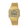 A-700 Reloj Casio para Hombre, Mujer Pulsera de Metal Digital Vintage Clásico Cronógrafo