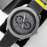 AA34J Reloj QQ Análogo para Hombre Pulsera de Cuero