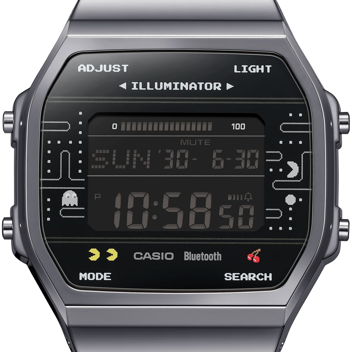 ABL-100WEPC-1B Reloj Casio Pac-Man de hombre pulsera de metal con bluetooth
