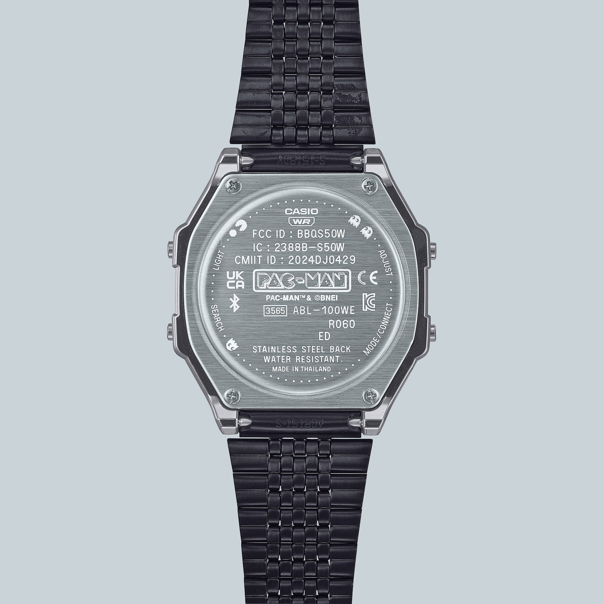ABL-100WEPC-1B Reloj Casio Pac-Man de hombre pulsera de metal con bluetooth