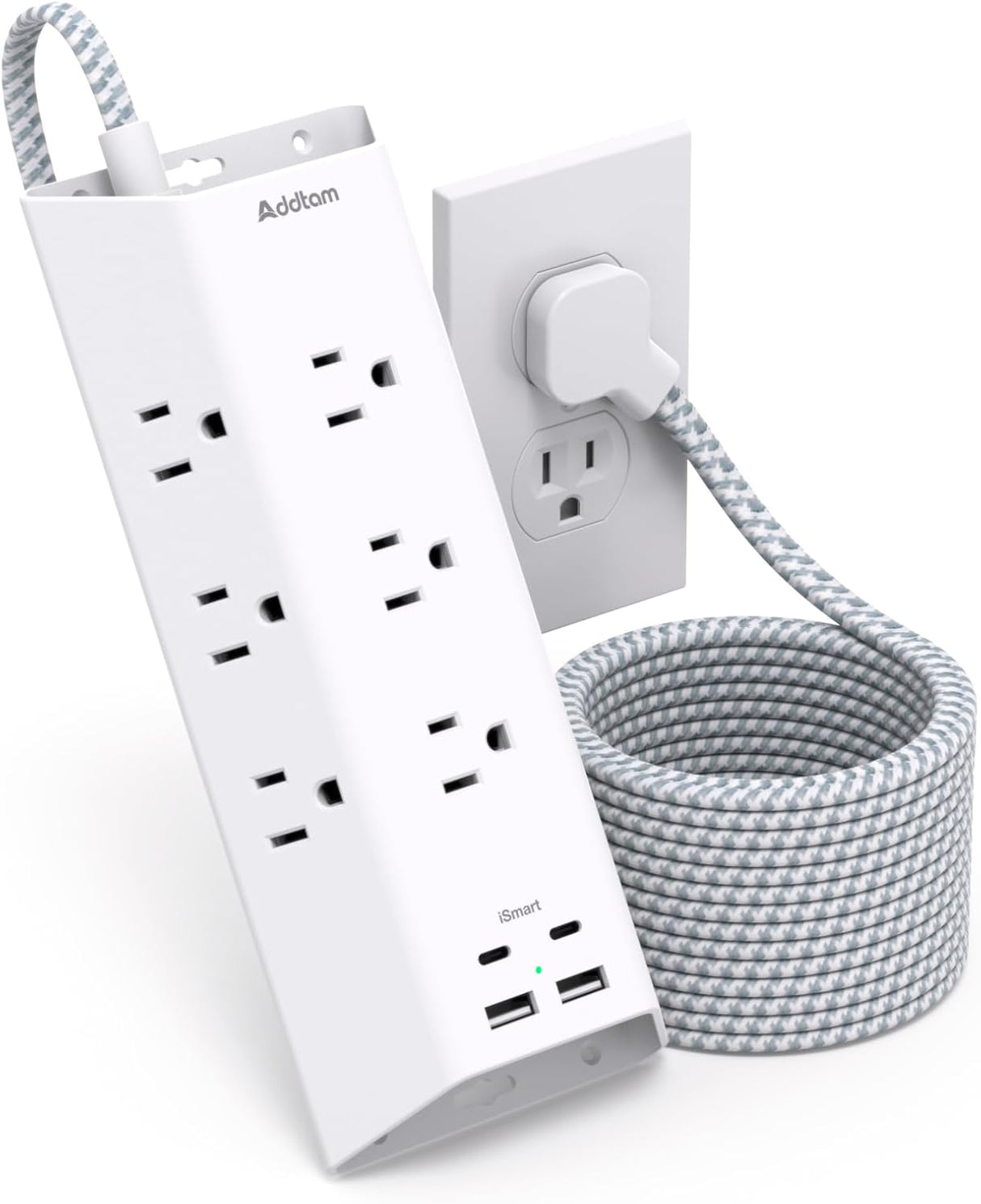 AD319 Regleta Addtam 9 tomas AC 1.5 de largo
