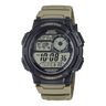 AE-1000 Reloj Casio para Hombre Banda de Goma Digital Illuminator Hora Mundial 10 Años de Batería