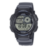 AE-1000 Reloj Casio para Hombre Banda de Goma Digital Illuminator Hora Mundial 10 Años de Batería