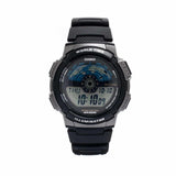 AE-1100 Reloj Casio para Hombre Pulsera de Caucho Digital Illuminator Hora Mundial 10 Años de Batería