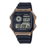 AE-1200 Reloj Casio para Hombre Pulsera de Caucho Digital Illuminator Hora Mundial 10 Años de Batería