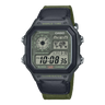 AE-1200 Reloj Casio para Hombre Pulsera de Tela Digital Illuminator Hora Mundial 10 Años de Batería