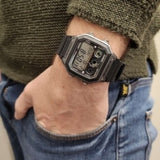 AE-1300 Reloj Casio para Hombre Banda de Goma Digital Illuminator 10 Años de Batería