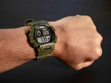 AE-1400 Reloj Casio para Hombre Pulsera de Caucho Digital Illuminator Hora Mundial 10 Años de Batería