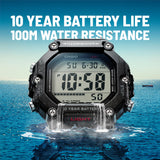 AE-1600 Reloj Casio unisex correa de resina 10 años de batería