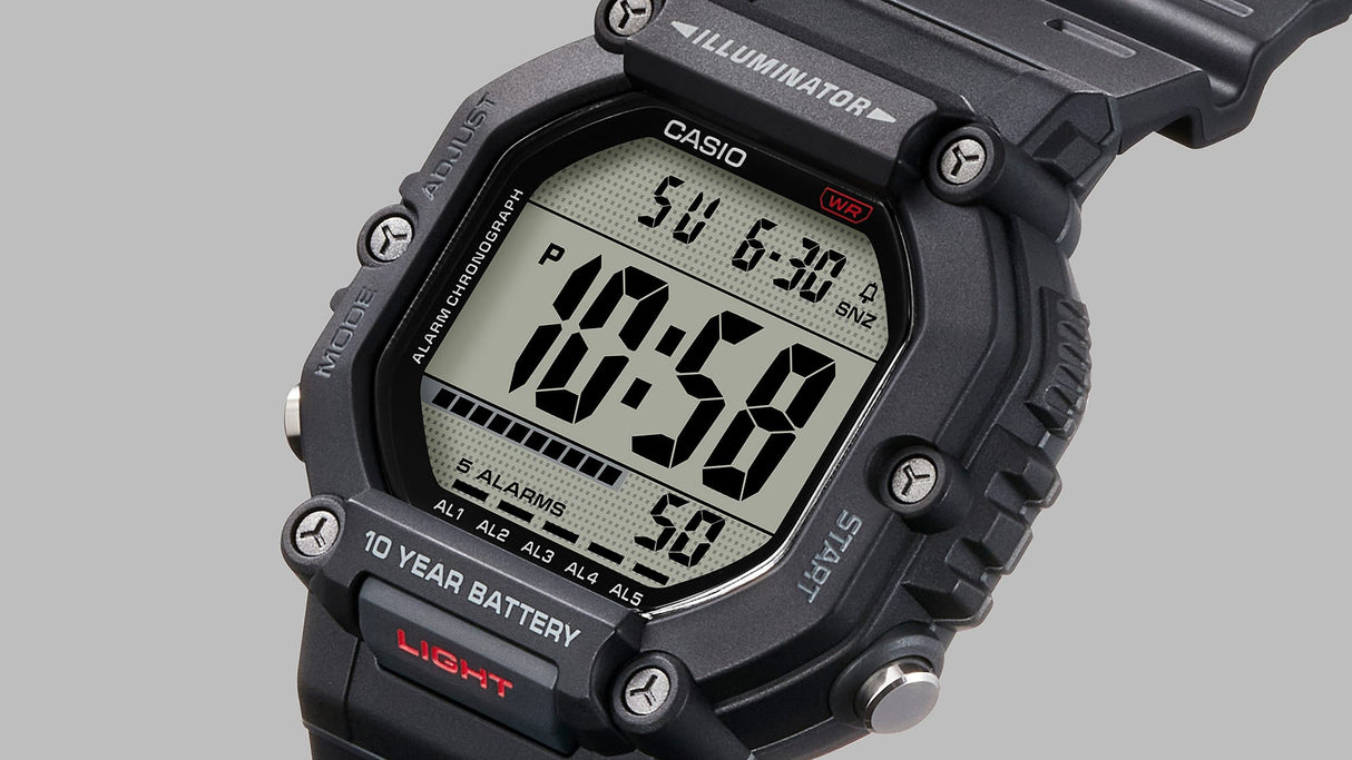 AE-1600 Reloj Casio unisex correa de resina 10 años de batería