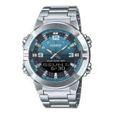 AMW-870D Reloj Casio pulsera de metal doble