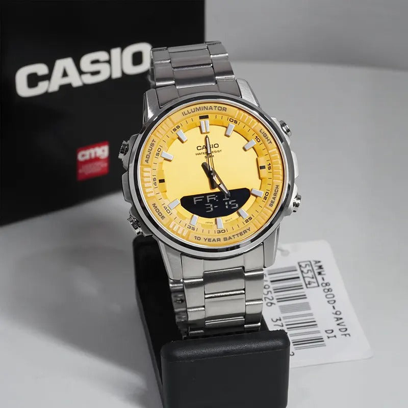 AMW-880D Reloj Casio para hombre pulsera de metal