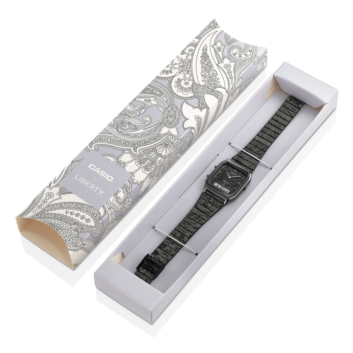 AQ-230 Reloj Casio x Liberty unisex correa de metal