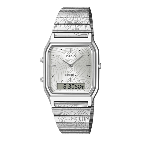 AQ-230 Reloj Casio x Liberty unisex correa de metal
