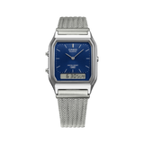 AQ-230EM Reloj Casio unisex banda mesh doble hora