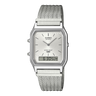 AQ-230EM Reloj Casio unisex banda mesh doble hora