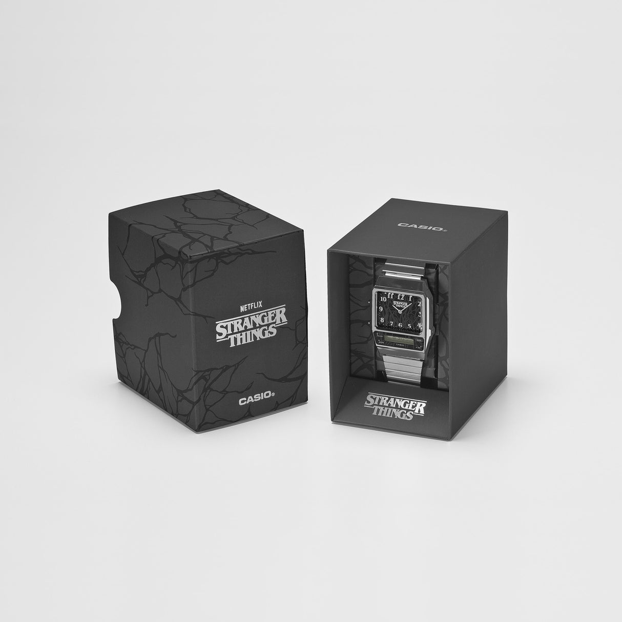 AQ-800EST-1A Reloj Casio Stranger Thing unisex correa de metal