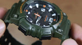 AQ-S810 Reloj Casio para Hombre Pulsera de Caucho Doble hora Tough Solar Illuminator