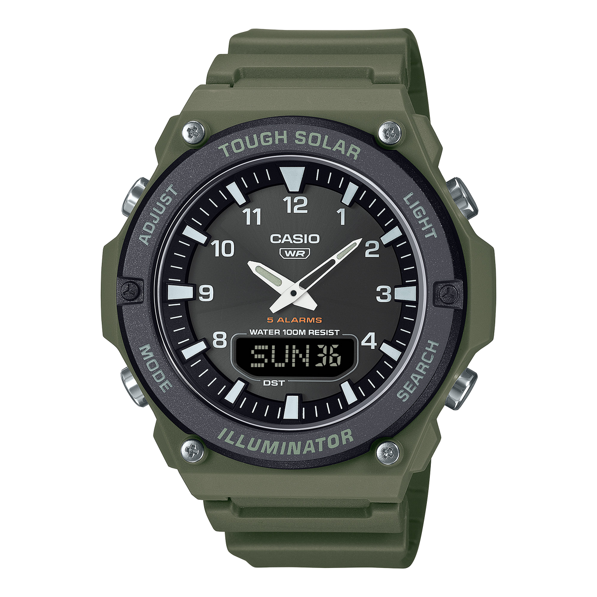 AQ-S820W Reloj Casio de hombre pulsera de caucho 50 mm