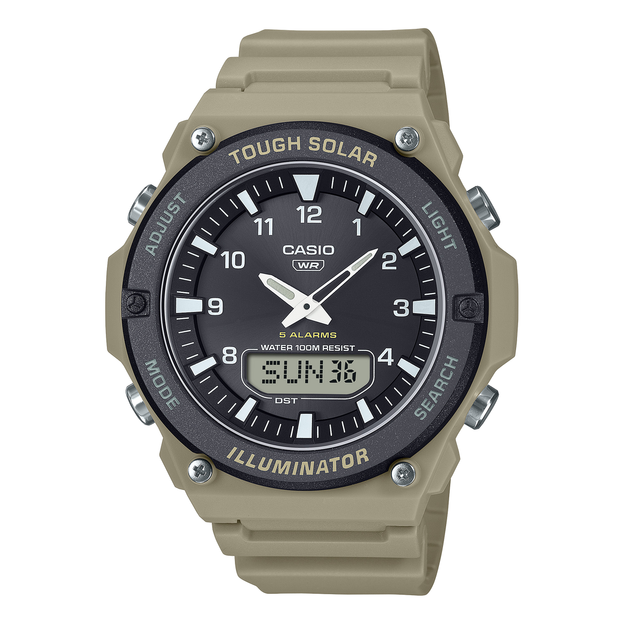 AQ-S820W Reloj Casio de hombre pulsera de caucho 50 mm