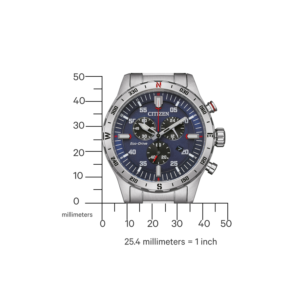 AT2520-89L Reloj Citizen Sport Casual de hombre correa de metal