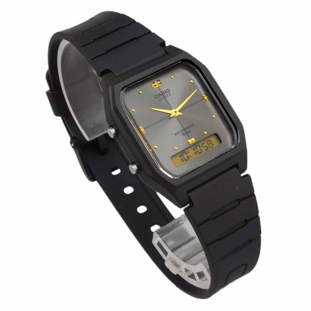 AW-48 Reloj Casio para Hombre Banda de Caucho Doble hora