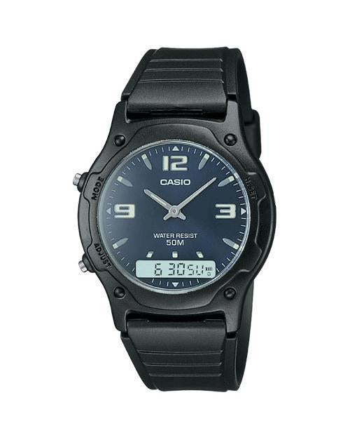 AW-49 Reloj Casio para Hombre Pulsera de Caucho Doble hora