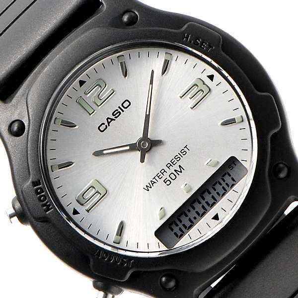 AW-49 Reloj Casio para Hombre Pulsera de Caucho Doble hora