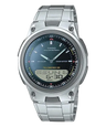 AW-80D Reloj Casio para Hombre Pulsera de Metal Doble hora Illuminator 10 Años de Batería