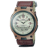 AW-80V Reloj Casio para Hombre Pulsera de tela Doble hora Illuminator 10 Años de Batería