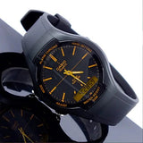 AW-90 Reloj Casio para Hombre Pulsera de Caucho Doble hora Alarma Cronómetro
