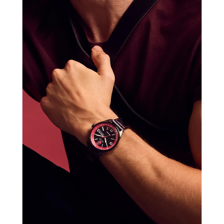 AW0145-02W Reloj Citizen Here comes Deadpool Marvel Edition de caballero cuero
