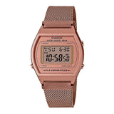 B-640 Reloj Casio para Hombre, Mujer Pulsera de Acero Inoxidable Digital Vintage Clásico Illuminator