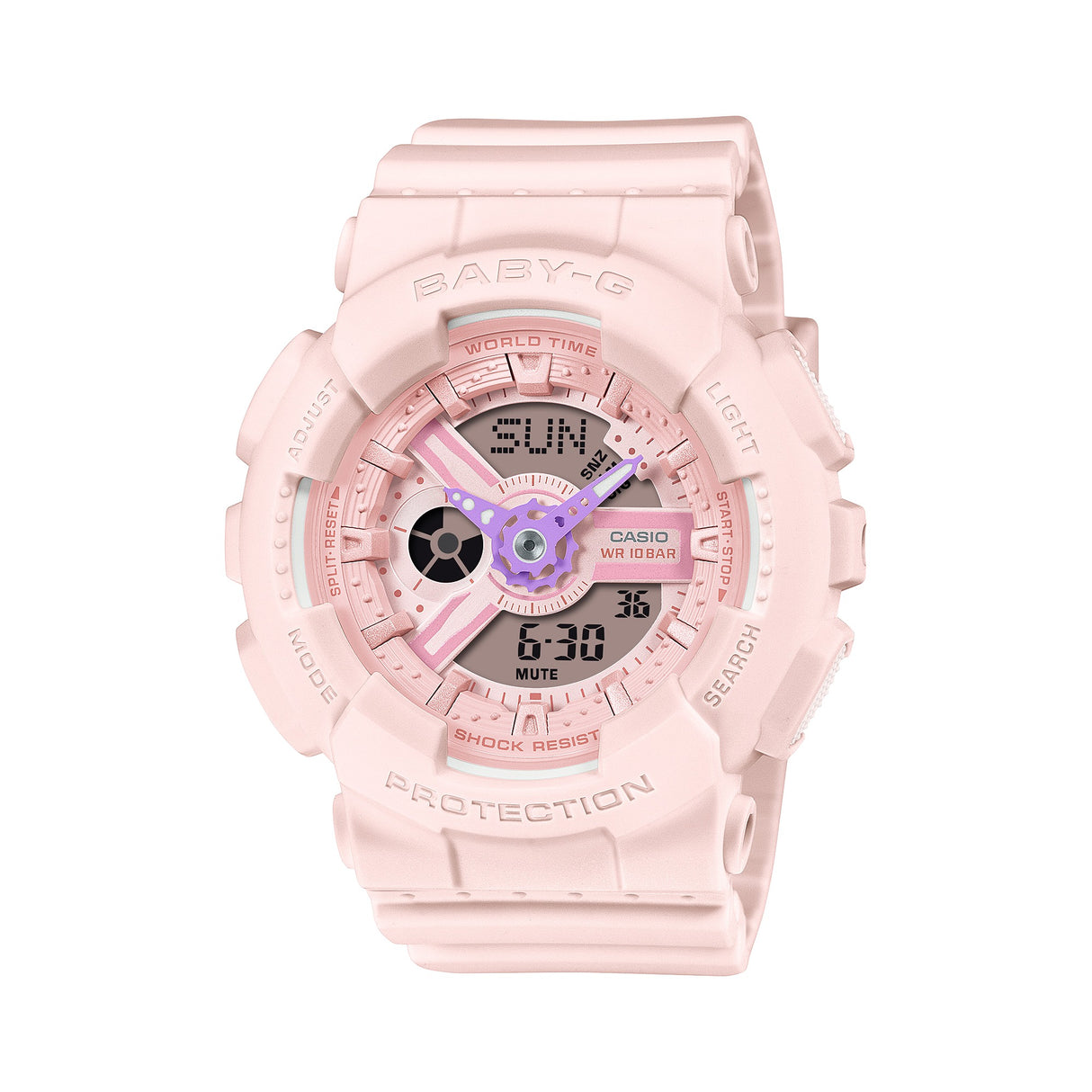 BA-110X Reloj Baby-G para Mujer Pulsera de Caucho Doble hora