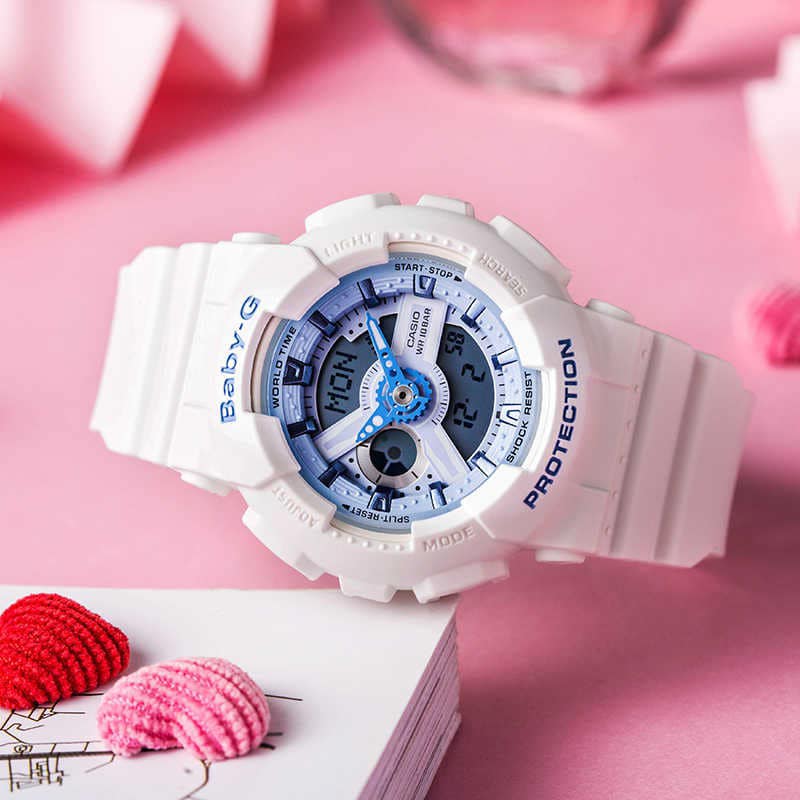 BA-110X Reloj Baby-G para Mujer Pulsera de Caucho Doble hora